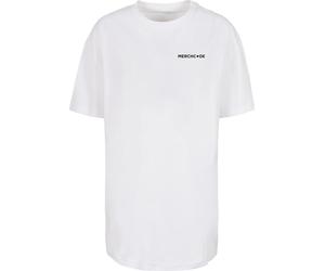 T-Shirt MERCHCODE "Merchcode Damen Ladies Break The Rules Oversized Boyfriend Tee", Damen, Gr. 3XL, weiß, 100% Baumwolle, bedruckt, oversize, Rundhals, Shirts T-Shirt (96526207-XXXL) weiß