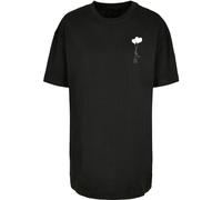 T-Shirt MERCHCODE "Merchcode Damen Ladies Love In The Air Oversized Boyfriend Tee", Damen, Gr. 3XL, schwarz, 100% Baumwolle, bedruckt, oversize, Rundhals, Shirts T-Shirt (85823056-XXXL) schwarz