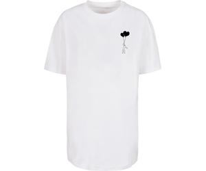 T-Shirt MERCHCODE "Merchcode Damen Ladies Love In The Air Oversized Boyfriend Tee", Damen, Gr. M, weiß, 100% Baumwolle, bedruckt, oversize, Rundhals, Shirts T-Shirt (96076027-M) weiß