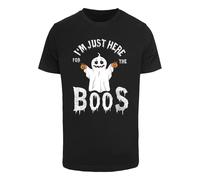T-Shirt MERCHCODE "Merchcode Halloween - Boos T-Shirt", Jungen, Gr. M, schwarz, 100% Baumwolle, bedruckt, normal, Rundhals, Shirts T-Shirt (29181822-M) schwarz