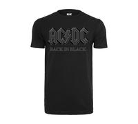 T-Shirt MERCHCODE "Merchcode Herren ACDC Back In Black Tee", Damen, Gr. XS, schwarz, 100% Baumwolle, bedruckt, normal, Rundhals, Shirts T-Shirt (16313604-XS) schwarz