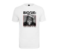 T-Shirt MERCHCODE "Merchcode Herren Biggie Crown Tee", Jungen, Gr. XS, weiß, 100% Baumwolle, bedruckt, normal, Rundhals, Shirts T-Shirt (38248169-XS) weiß
