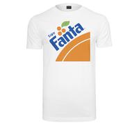 T-Shirt MERCHCODE "Merchcode Herren Fanta Logo Tee", Jungen, Gr. XS, weiß, 100% Baumwolle, unifarben, normal, Rundhals, Shirts T-Shirt (59403002-XS) weiß