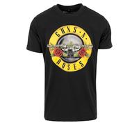 T-Shirt MERCHCODE "Merchcode Herren Guns n' Roses Logo Tee", Herren, Gr. S, schwarz, 100% Baumwolle, unifarben, normal, Rundhals, Shirts T-Shirt (32324003-S)
