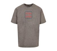 MERCHCODE Herren T-Shirt Frida Kahlo - Pixels Viva la vida Acid Washed Heavy Oversize Tee, Oversized Fit, Cotton 100%, M