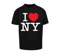 T-Shirt MERCHCODE "Merchcode Herren I Love NY Oversize Tee", Herren, Gr. XS, schwarz, 100% Baumwolle, bedruckt, oversize, Rundhals, Shirts T-Shirt (79296604-XS) schwarz