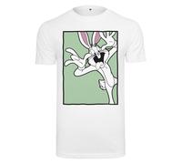 T-Shirt MERCHCODE "Merchcode Herren Looney Tunes Bugs Bunny Funny Face Tee", Jungen, Gr. XL, weiß, 100% Baumwolle, bedruckt, normal, Rundhals, Shirts T-Shirt (76273667-XL) weiß