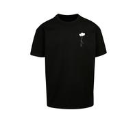 T-Shirt MERCHCODE "Merchcode Herren Love In The Air Heavy Oversize Tee", Damen, Gr. L, schwarz, 100% Baumwolle, bedruckt, oversize, Rundhals, Shirts T-Shirt (88858822-L) schwarz