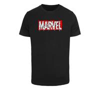 T-Shirt MERCHCODE "Merchcode Herren Marvel Drip Tee", Herren, Gr. M, schwarz, 100% Baumwolle, bedruckt, normal, Rundhals, Shirts T-Shirt (87560315-M)