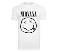 T-Shirt MERCHCODE "Merchcode Herren Nirvana Lithium Tee", Damen, Gr. M, weiß, 100% Baumwolle, unifarben, normal, Rundhals, Shirts T-Shirt (91747936-M) weiß