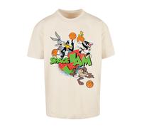 T-Shirt MERCHCODE "Merchcode Herren Space Jam Team Oversize Tee", Herren, Gr. 3XL, sand, 100% Baumwolle, bedruckt, oversize, Rundhals, Shirts T-Shirt (27023728-XXXL)