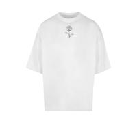 T-Shirt MERCHCODE "Merchcode Herren Spring - Rose HugeSpring - Rose Huge Tee Tee", Damen, Gr. L, weiß, 100% Baumwolle, bedruckt, oversize, Rundhals, Shirts T-Shirt (93542848-L) weiß