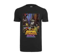 T-Shirt MERCHCODE "Merchcode Herren Star Wars Yoda Poster Tee", Herren, Gr. S, schwarz, 100% Baumwolle, unifarben, normal, Rundhals, Shirts T-Shirt (96288727-S) schwarz