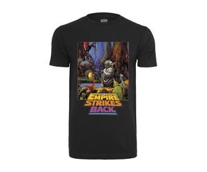 T-Shirt MERCHCODE "Merchcode Herren Star Wars Yoda Poster Tee", Herren, Gr. S, schwarz, 100% Baumwolle, unifarben, normal, Rundhals, Shirts T-Shirt (96288727-S) schwarz