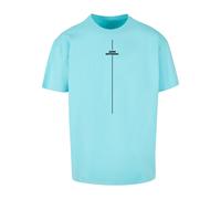 T-Shirt MERCHCODE "Merchcode Herren Think Different Heavy Oversized Tee", Herren, Gr. XXL, berylblau, 100% Baumwolle, bedruckt, oversize, Rundhals, Shirts T-Shirt (71625647-XXL)