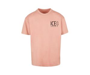 T-Shirt MERCHCODE "Merchcode Ice Cream Oversized T-shirt", Herren, Gr. 5XL, rosa (amber), 100% Baumwolle, bedruckt, oversize, Rundhals, Shirts T-Shirt (66894066-5XL) amber