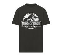 Merchcode Men's MC1166-Jurassic Park Distressed Logo Oversize Tee T-Shirt, Black, XL