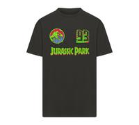 T-Shirt MERCHCODE "Merchcode Jurassic Park Oversize Tee", Herren, Gr. XL, schwarz, 100% Baumwolle, bedruckt, oversize, Rundhals, Shirts T-Shirt (11586520-XL)