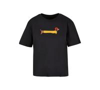 T-Shirt MERCHCODE "Merchcode Ladies Christmas Dog Tee", Damen, Gr. 3XL, schwarz, 100% Baumwolle, bedruckt, oversize, Rundhals, Shirts T-Shirt (67967413-XXXL) schwarz