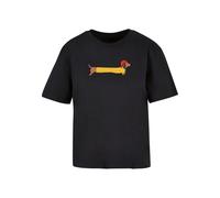 T-Shirt MERCHCODE "Merchcode Ladies Christmas Dog Tee", Damen, Gr. 5XL, schwarz, 100% Baumwolle, bedruckt, oversize, Rundhals, Shirts T-Shirt (67967413-5XL) schwarz
