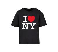 T-Shirt MERCHCODE "Merchcode Ladies I Love NY Tee", Damen, Gr. XS, schwarz, 100% Baumwolle, bedruckt, oversize, Rundhals, Shirts T-Shirt (24260657-XS) schwarz