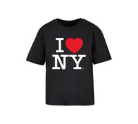 T-Shirt MERCHCODE "Merchcode Ladies I Love NY Tee", Damen, Gr. XXL, schwarz, 100% Baumwolle, bedruckt, oversize, Rundhals, Shirts T-Shirt (24260657-XXL) schwarz