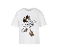 Merchcode Damen T-Shirt Minnie Mouse Leo Tee MC1258 White-M