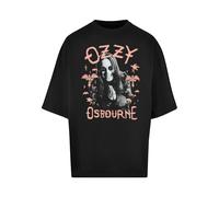 T-Shirt MERCHCODE "Merchcode Ozzy Osbourne - Pink Bat Huge Tee", Damen, Gr. M, schwarz, 100% Baumwolle, bedruckt, oversize, Rundhals, Shirts T-Shirt (20440640-M) schwarz