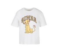 T-Shirt MERCHCODE "Merchcode Simba Tee", Damen, Gr. L, weiß, 100% Baumwolle, bedruckt, oversize, Rundhals, Shirts T-Shirt (69186765-L) weiß