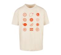 T-Shirt MERCHCODE "Merchcode Summer - Citrus Heavy Oversize Tee", Damen, Gr. XS, sand, 100% Baumwolle, bedruckt, oversize, Rundhals, Shirts T-Shirt (73924355-XS) sand