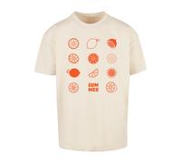 T-Shirt MERCHCODE "Merchcode Summer - Citrus Heavy Oversize Tee", Damen, Gr. M, sand, 100% Baumwolle, bedruckt, oversize, Rundhals, Shirts T-Shirt (73924355-M) sand