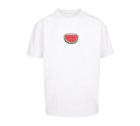 T-Shirt MERCHCODE "Merchcode Summertime Tee", Herren, Gr. M, weiß, 100% Baumwolle, bedruckt, oversize, Rundhals, Shirts T-Shirt (15498953-M)