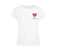 T-Shirt MERCHCODE "Merchcode Turkey with Ladies Everyday Tee", Damen, Gr. S, weiß, 100% Baumwolle, bedruckt, normal, Rundhals, Shirts T-Shirt (54848534-S) weiß
