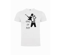 T-Shirt Michael Jackson The King of Pop, Weiß XL