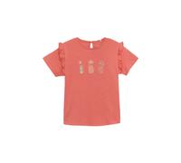 T-Shirt MINYMO "T-Shirt MITshirt", Mädchen, Gr. 104, rot (rose of sharon), Obermaterial: 95% Baumwolle CO. 5% Elasthan EL., Blusen T-Shirt (69453155-104) rose of sharon