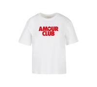 Miss Tee Damen T-Shirt Amour Club Heart MST336 White-5XL