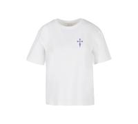 T-Shirt MISS TEE "Miss Tee Damen Pearl Spider Tee", Damen, Gr. 4XL, weiß, 100% Baumwolle, bedruckt, oversize, Rundhals, Shirts T-Shirt (61107735-4XL) weiß