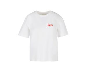 T-Shirt MISS TEE "Miss Tee Damen Più Veloce Tee", Damen, Gr. 3XL, weiß, 100% Baumwolle, bedruckt, oversize, Rundhals, Shirts T-Shirt (66505740-XXXL) weiß