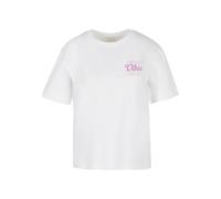T-Shirt MISS TEE "Miss Tee Good Vibes Wording Tee", Damen, Gr. S, weiß, 100% Baumwolle, bedruckt, oversize, Rundhals, Shirts T-Shirt (65554167-S) weiß