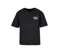 T-Shirt MISS TEE "Miss Tee Good Vibes Wording Tee", Damen, Gr. XS, schwarz, 100% Baumwolle, bedruckt, oversize, Rundhals, Shirts T-Shirt (37339627-XS) schwarz