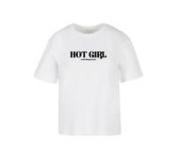 T-Shirt MISS TEE "Miss Tee Hot Girl Diagnosis Tee", Damen, Gr. M, weiß, 100% Baumwolle, bedruckt, oversize, Rundhals, Shirts T-Shirt (56439031-M) weiß