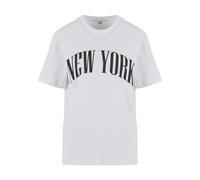 T-Shirt MISS TEE "Miss Tee New York City Wording Tee", Damen, Gr. XL, weiß, 100% Baumwolle, bedruckt, oversize, Rundhals, Shirts T-Shirt (54821958-XL) weiß