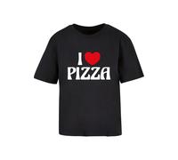 Miss Tee Damen T-Shirt Pizza Love Tee MST131 Black-S