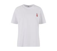 Miss Tee Damen T-Shirt Queen Card Emb MST281 White-L