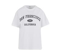 Mister Tee Damen San Francisco City Wording Tee MST243 White-L