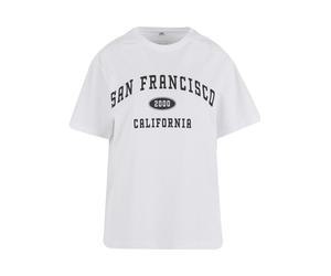 T-Shirt MISS TEE "Miss Tee San Francisco City Wording Tee", Damen, Gr. XL, weiß, 100% Baumwolle, bedruckt, oversize, Rundhals, Shirts T-Shirt (88927855-XL) weiß