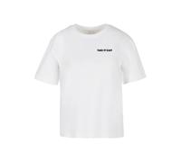 Miss Tee Damen-T-Shirt MST337 Take It Easy Flowers Weiß XS