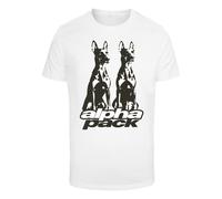 T-Shirt MISTERTEE "MisterTee Alpha Pack Tee", Jungen, Gr. S, weiß, 100% Baumwolle, bedruckt, normal, Rundhals, Shirts T-Shirt (18326418-S) weiß