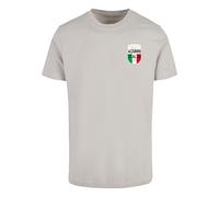 T-Shirt MISTERTEE "MisterTee Azurro Italia Crest Tee", Damen, Gr. 3XL, lightasphalt, 100% Baumwolle, bedruckt, normal, Rundhals, Shirts T-Shirt (64968401-XXXL) lightasphalt