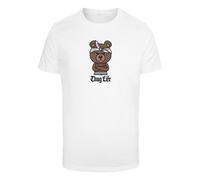 T-Shirt MISTERTEE "MisterTee Bandana Bear Sketch Tee", Damen, Gr. XS, weiß, 100% Baumwolle, bedruckt, normal, Rundhals, Shirts T-Shirt (61051564-XS) weiß